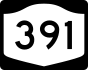NYS Route 391 marker