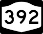 NYS Route 392 marker