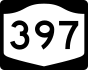 NYS Route 397 marker