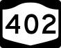 NYS Route 402 marker