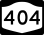 NYS Route 404 marker