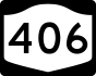 NYS Route 406 marker