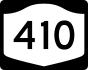 NYS Route 410 marker
