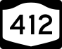 NYS Route 412 marker