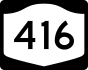 NYS Route 416 marker