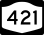 NYS Route 421 marker