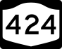 NYS Route 424 marker