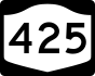 NYS Route 425 marker