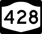 NYS Route 428 marker