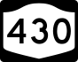 NYS Route 430 marker