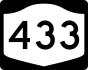 NYS Route 433 marker