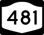 NYS Route 481 marker