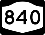 NYS Route 840 marker