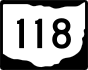 State Route 118 marker