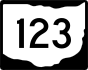 State Route 123 marker