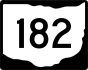 State Route 182 marker