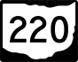 State Route 220 marker