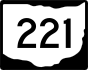 State Route 221 marker