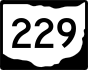 State Route 229 marker