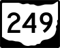 State Route 249 marker