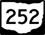 State Route 252 marker
