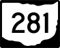 State Route 281 marker