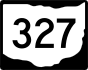 State Route 327 marker