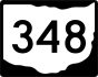 State Route 348 marker