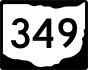 State Route 349 marker