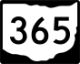 State Route 365 marker