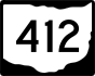 State Route 412 marker