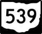 State Route 539 marker