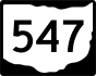 State Route 547 marker