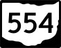 State Route 554 marker