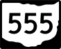 State Route 555 marker