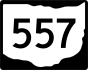 State Route 557 marker
