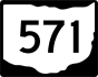 State Route 571 marker