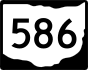 State Route 586 marker