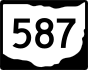 State Route 587 marker
