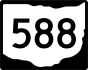 State Route 588 marker