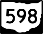 State Route 598 marker