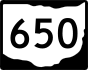 State Route 650 marker