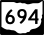 State Route 694 marker