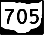 State Route 705 marker