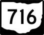 State Route 716 marker