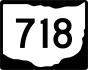 State Route 718 marker