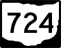 State Route 724 marker