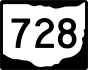 State Route 728 marker