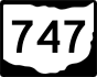 State Route 747 marker