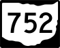 State Route 752 marker